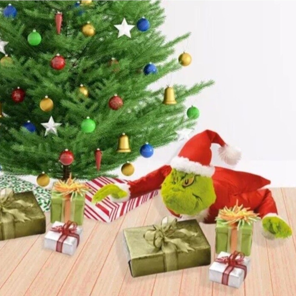 The Grinch Animatronic Present Grabber Grinch 1.6ft Christmas Decoration